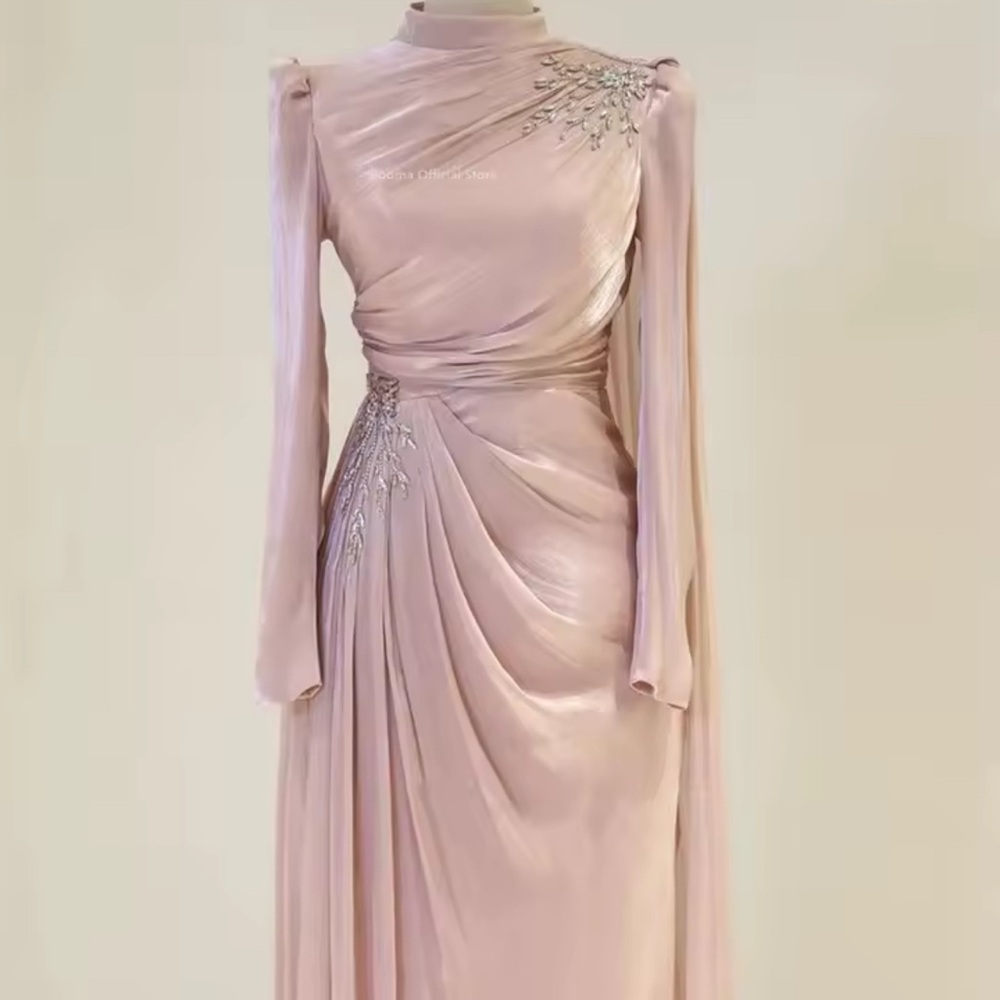 Elegant Mauve Evening Gown